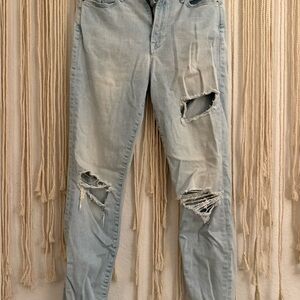 Frame Denim Light Blue Distressed Boyfriend Jeans